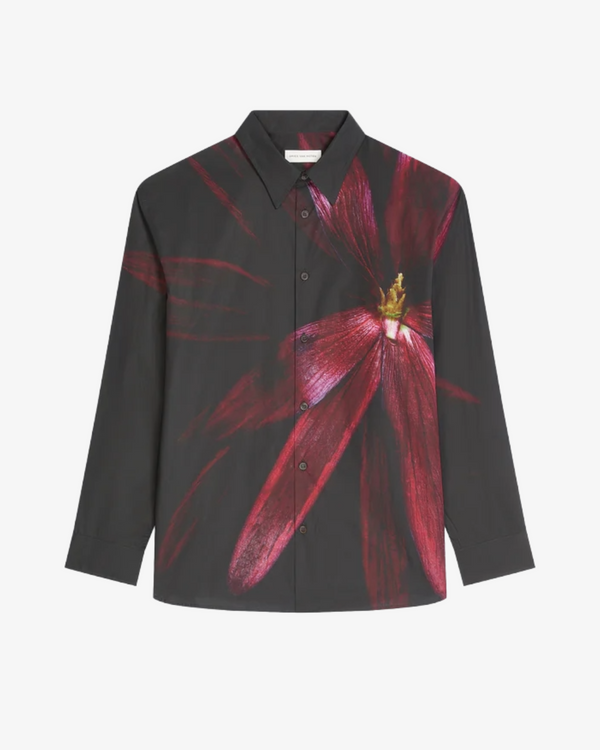 DRIES VAN NOTEN - Men's Loose Cotton Shirt - (Black900)