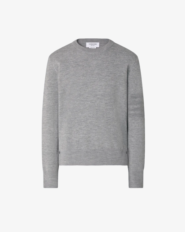 Thom Browne - Men's Milano Stitch Crew Neck Pullover - (Light Grey)