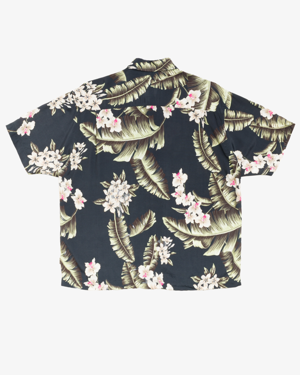 Stüssy -  Men's Hawaiian Floral Short Sleeve Shirt - (Black)