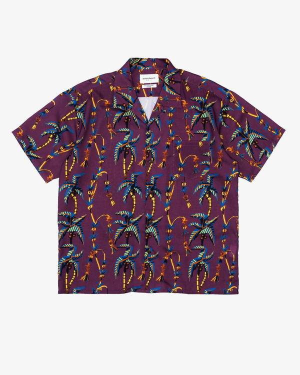 Potato Head - Men's Penjor Open-Collar Shirt - (Purple)