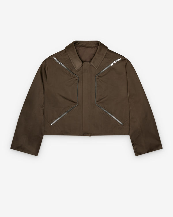 RICK OWENS - Women's Heizer Mac Jacket - (Dark Brown)