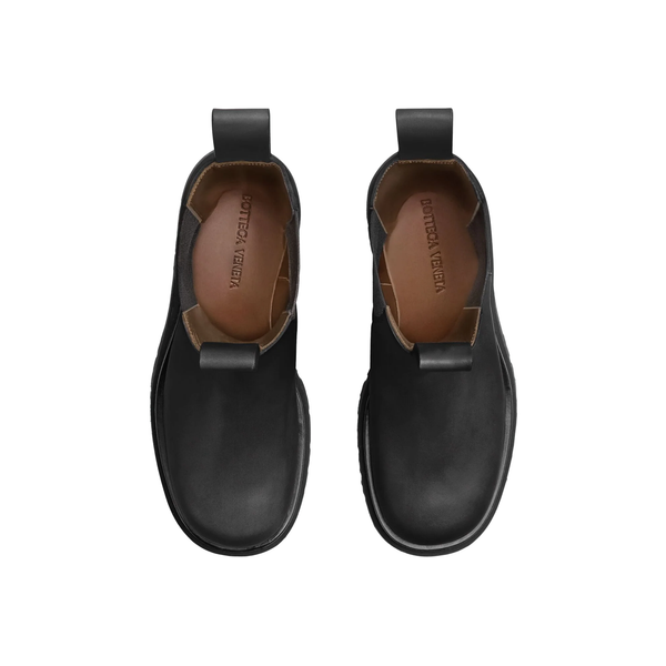 Bottega Veneta_BOTTEGA VENETA - Men's Chelsea Ankle Boot Gloss Vinyl - (Black)_BOOTS