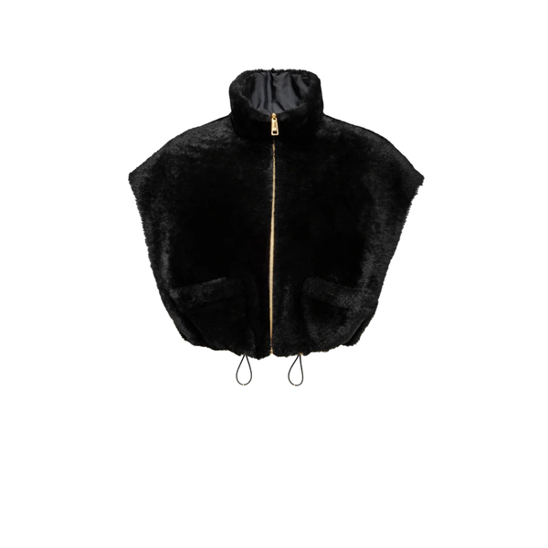 PRADA - Women's Fur Gilet Reversible - (Black)