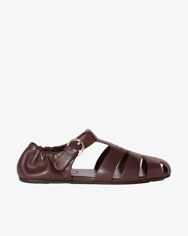 MIU MIU - Women's Nappa Aviator Sandals - (Maroon)