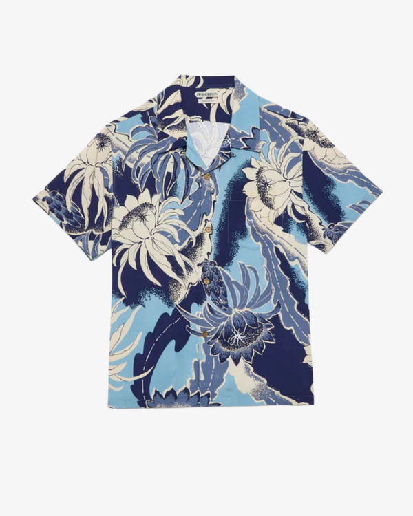 J.W. Anderson - Men's Camp Collar Short Sleeve Shirt - (Blue)