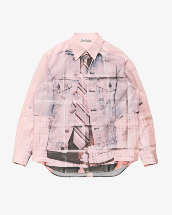 ACNE STUDIOS - Men's Sarona Long Sleeve Photopaper Tlo Poplin - (Pink)