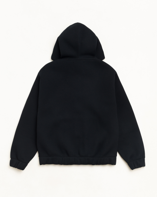 Stüssy - Men's Bonded Jersey Zip Hood - (Black)