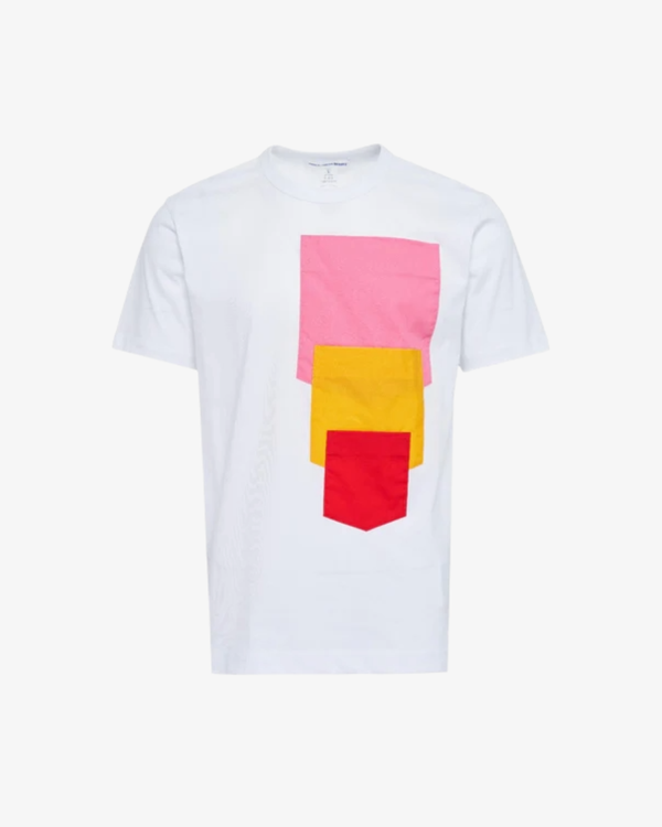CDG Shirt - Men's Vertical Pkts Tee - (White)