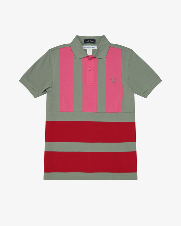 CDG Shirt - Men's Fred Perry Stripe Patchwork - (Multi)