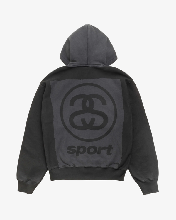 Stüssy - Men's Link Sport Gar. Dyed Zip Hood - (Faded Black)