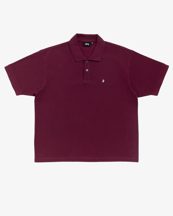 Stüssy - Men's Classic Pique Polo - (Burgundy)