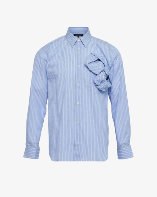 Comme des Garçons Homme - Men's Knot Detail Shirt - (Stripes)