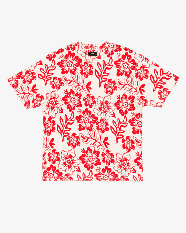 Stüssy - Men's Lazy Short Sleeve Tee Floral Print - (White)