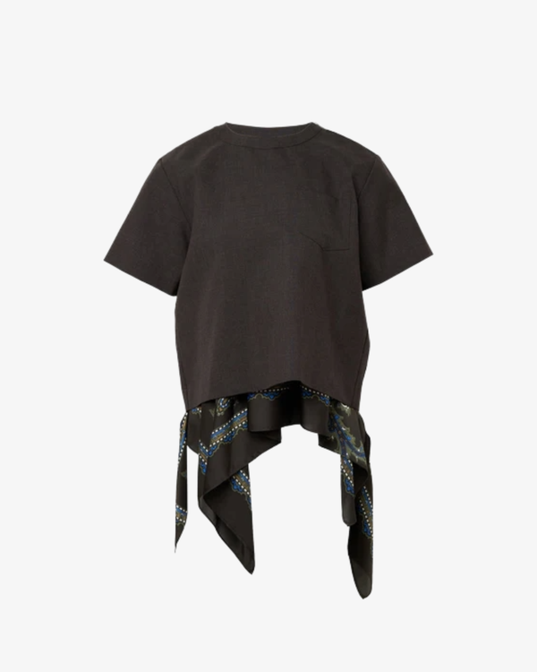 SACAI - Women's Suiting X Paisley Print Pullover - (Brown612)