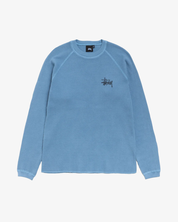 Stüssy - Men's Raglan Thermal Basic Stock - (Blue)