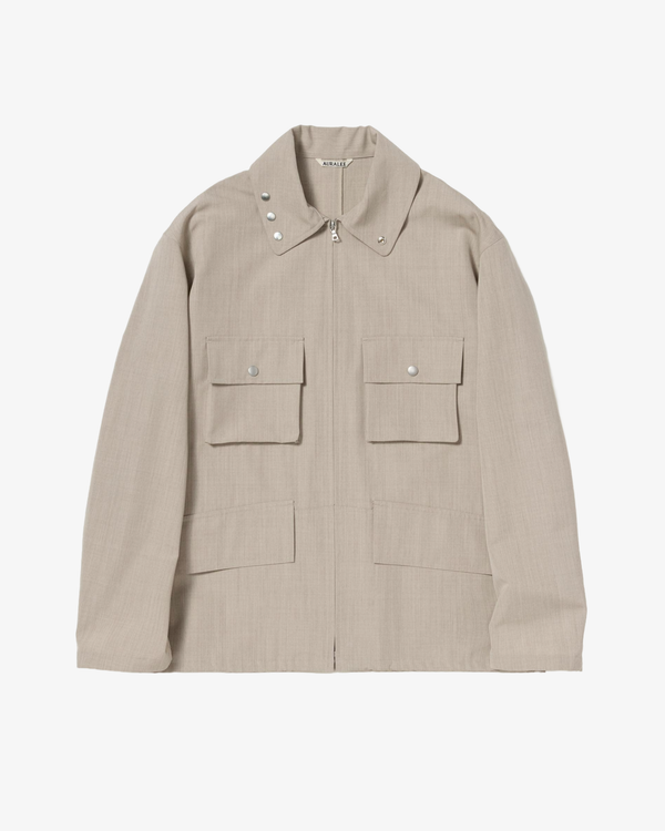 AURALEE_AURALEE - Men's Wool Max Canvas Blouson - (Beige)_BLOUSON