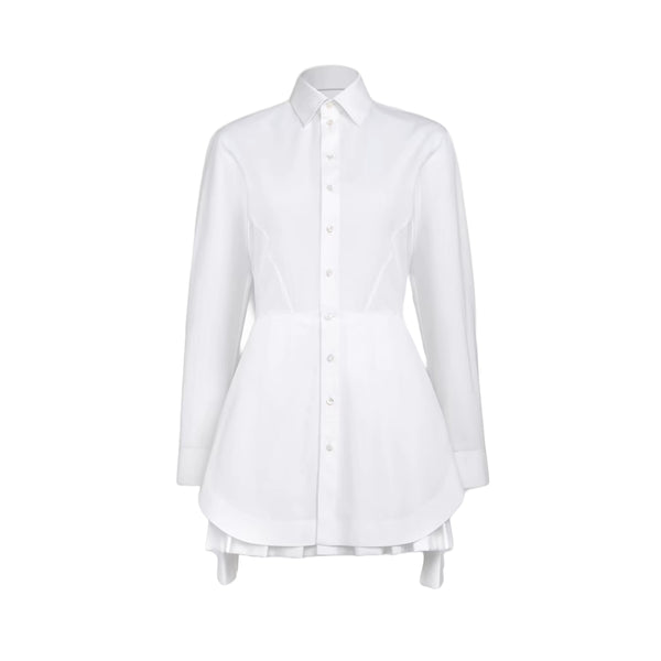 ALAÏA - Women's Poplin Shirt Dress - (White)