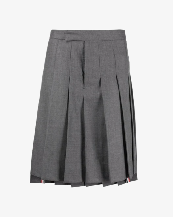 Thom Browne - Men's Twill Classic Midi Pleated Skirt - (Grey 035)