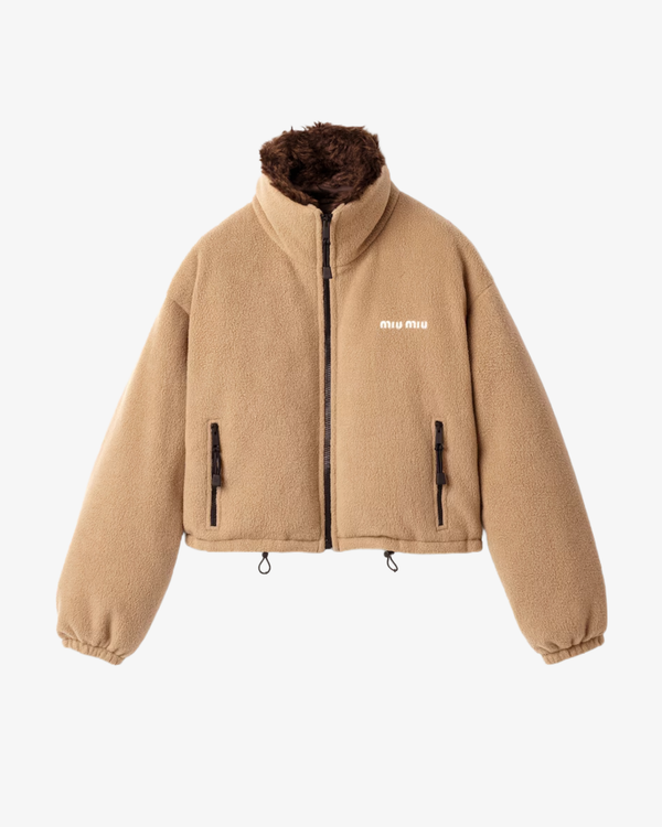 MIU MIU - Women's Piumino Pile Jackets - (Beige)