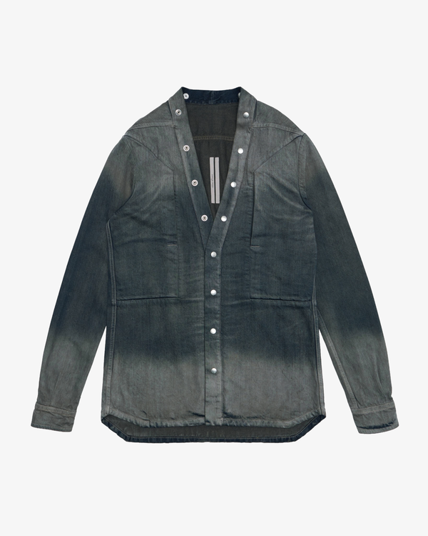 Rick Owens - Men's Larry Fogpocket Shirt - (Denim78D)