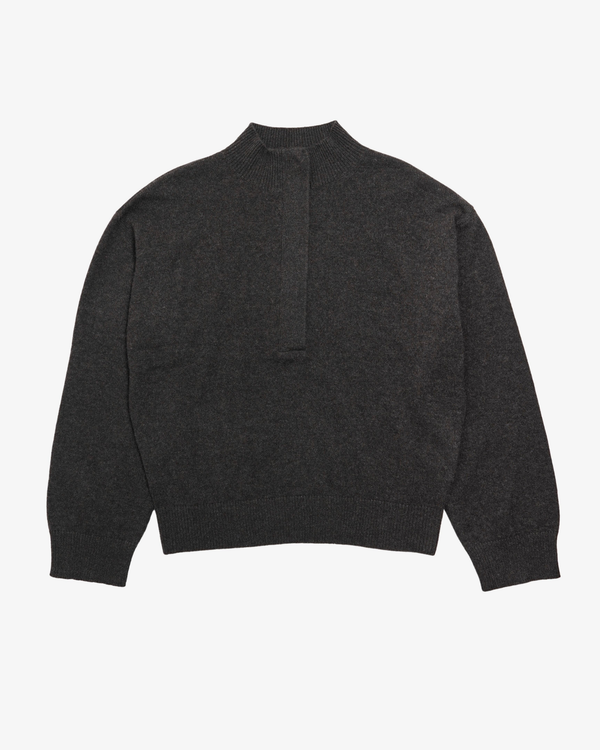 LE KASHA - Women's Half Opening Sweater - (Brown)
