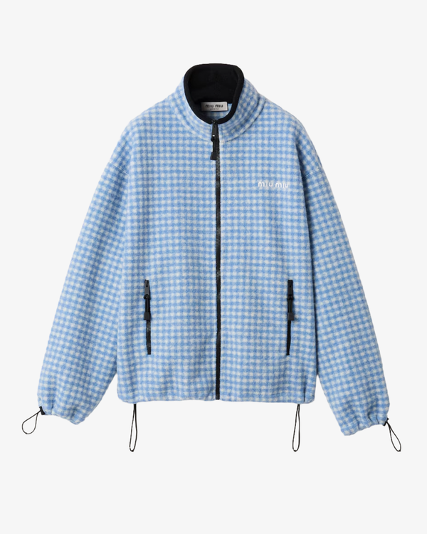 MIU MIU - Women's Pile Vichy Jackets - (Light Blue)