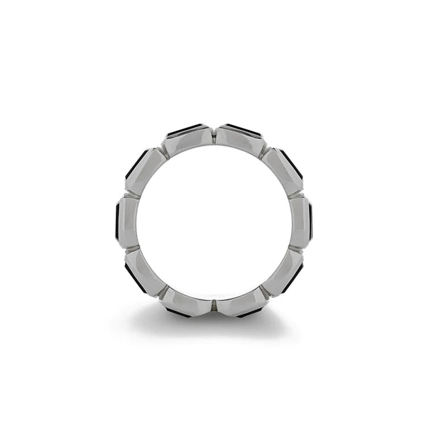 Tom Wood_Tom Wood - Cushion Band Polished Onyx_RINGS
