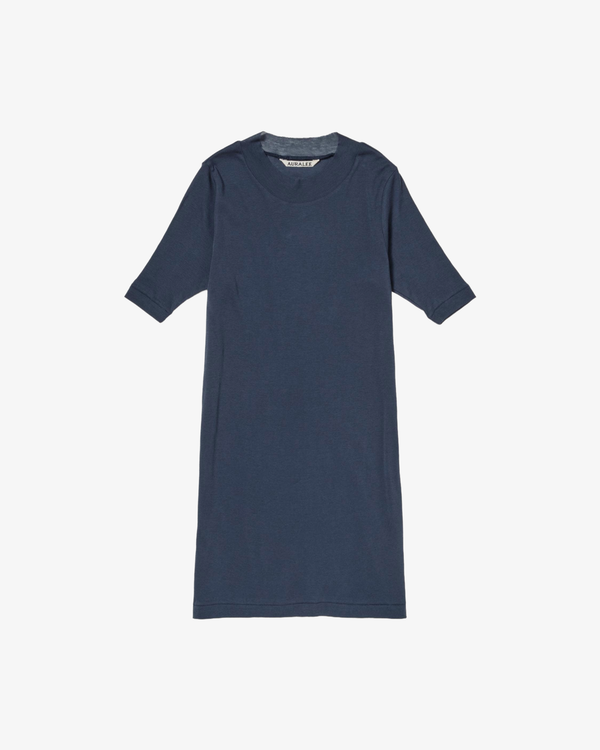 AURALEE - Women's Super High Gauge Sheer Rib Tee - (Navy)