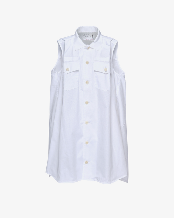 SACAI - Women's Cotton Poplin Dress - (Off-White151)