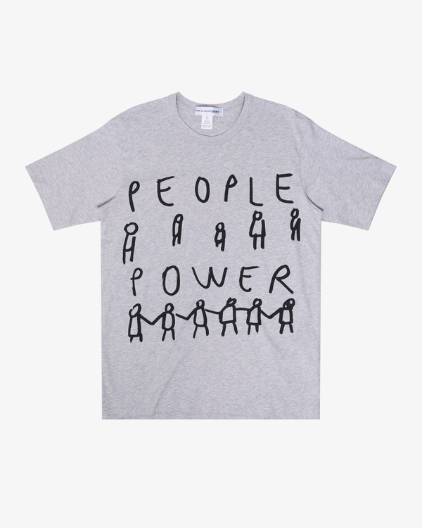 CDG Shirt - Men's Printed Cotton Jersey - (Grey)