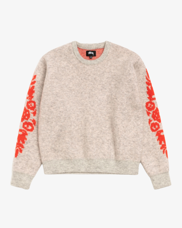 Stüssy - Men's Flower Mohair Sweater - (Grey Heather)