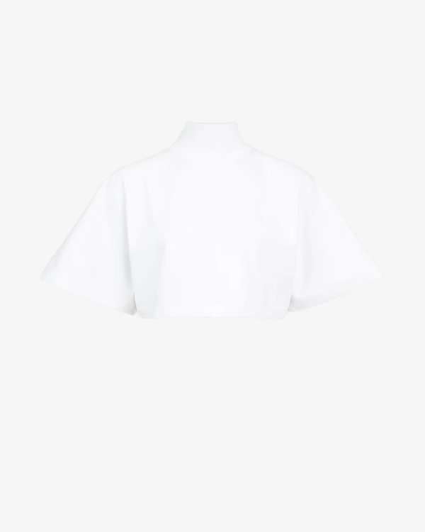 ALAÏA - Women's Highneck Tshirt Cotton Jersey - (White)