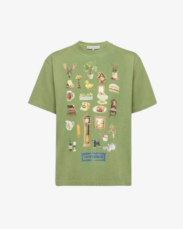 J.W. Anderson - Men's Diorama Printed T-Shirt - (Green 560)