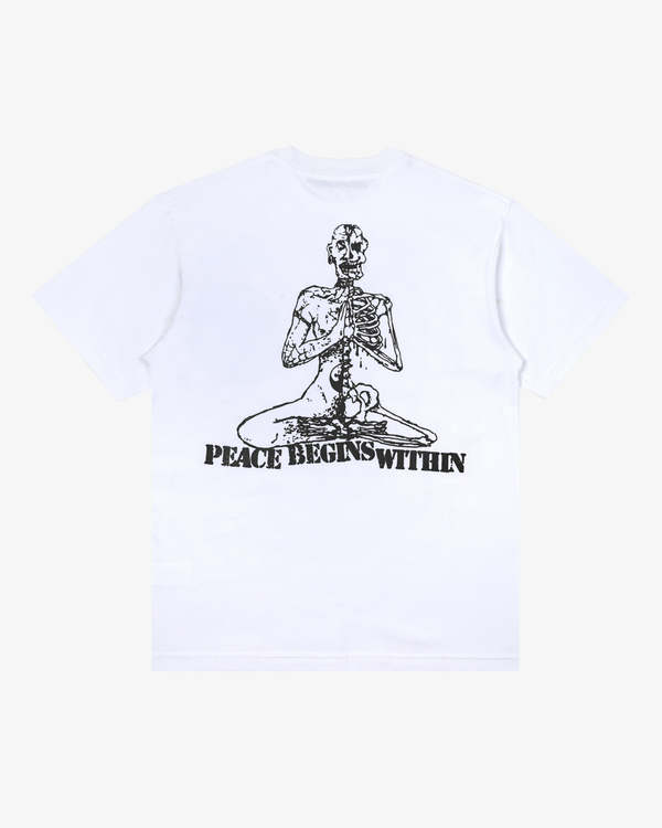 FUNGUYS - Men's Peace Begins Within Tee  - (White)