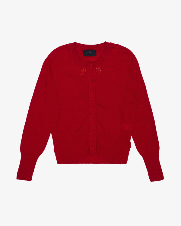 SIMONE ROCHA - Women's Relaxed Cashmere Cardigan - (Red)