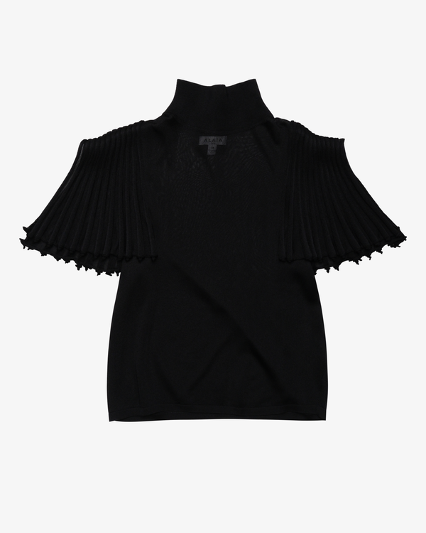 ALAÏA - Women's Godet Top - (Black)