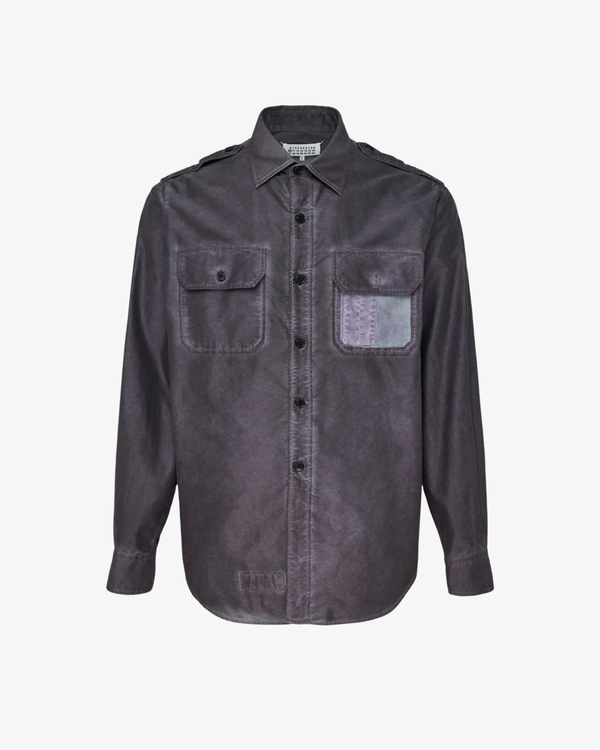 Maison Margiela - Women's Bleached Pocket Shirt - (Purple)