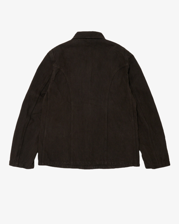 Taiga Takahashi_Taiga Takahashi - Men's Lot 327 Modified Shawl Collar Jacket - (Mud Dyed Brown)_JACKETS