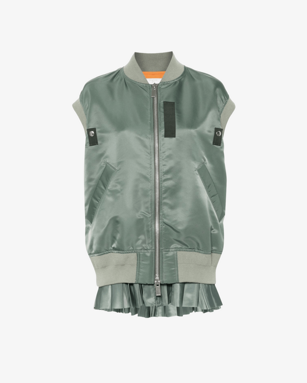 SACAI - Women's Nylon Twill Vest - (Green)