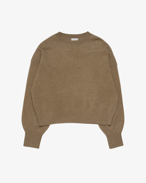 LE KASHA - Women's Round Neck Sweater - (Camel)