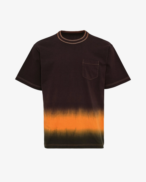SACAI - Men's Garment Dye Cotton Jersey T-Shirt - (Brown601)