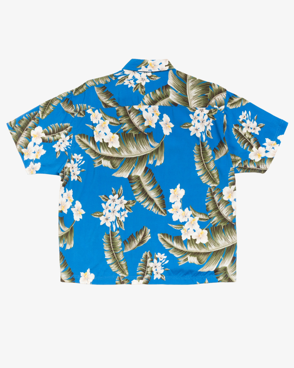 Stüssy -  Men's Hawaiian Floral Short Sleeve Shirt - (Blue)