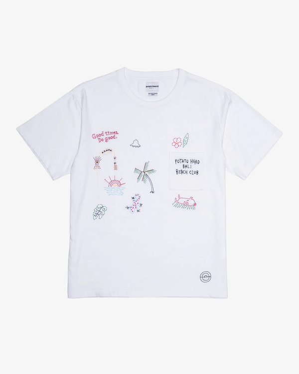 Potato Head - Men's Bali Vibes Pocket Tee - (White)