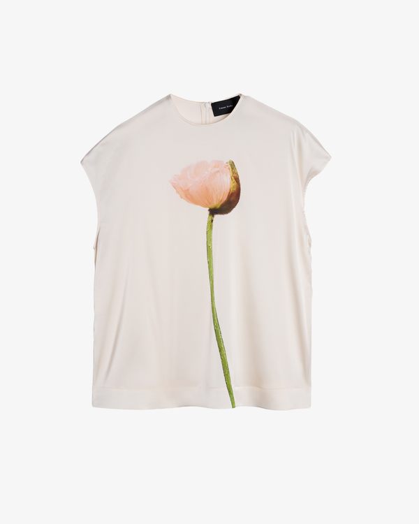 Simone Rocha_SIMONE ROCHA - Women's Poppy Motif Smock Top - (Off-White)_BLOUSES