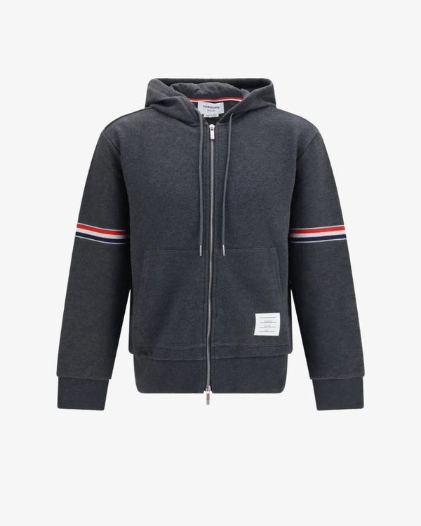 Thom Browne - Men's Zip Through Hoodie - (Charcoal)