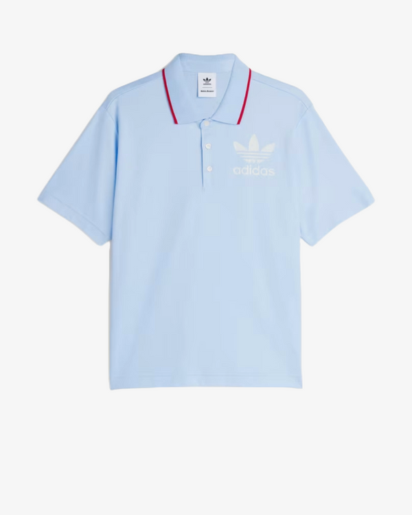 Adidas - Men's Wales Bonner Short Sleeve Polo Shirt - (Glow Blue F19)