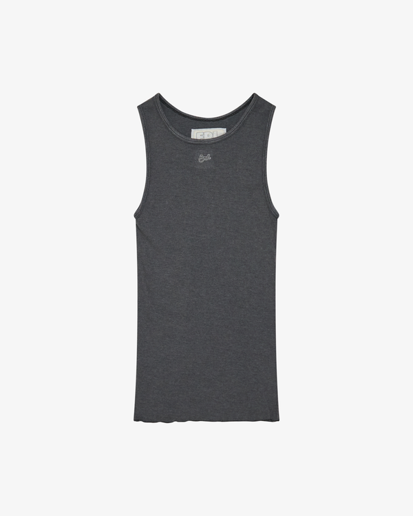 ERL - Men's Faded Black Tank Top Knit - (Charcoal)