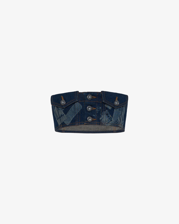 Jean Paul Gaultier - Women's The Denim Trompe L’Œil Bra - (Denim)
