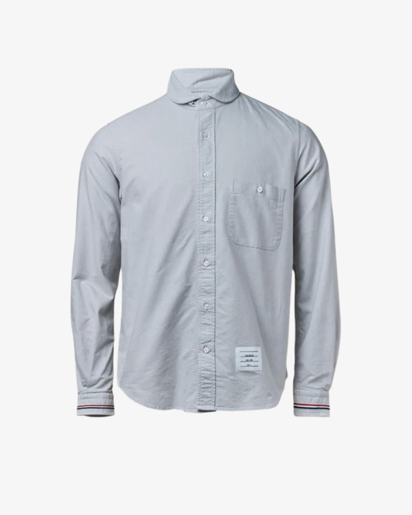 Thom Browne - Men's Straight Fit Shawl Collar Shit - (Grey035)