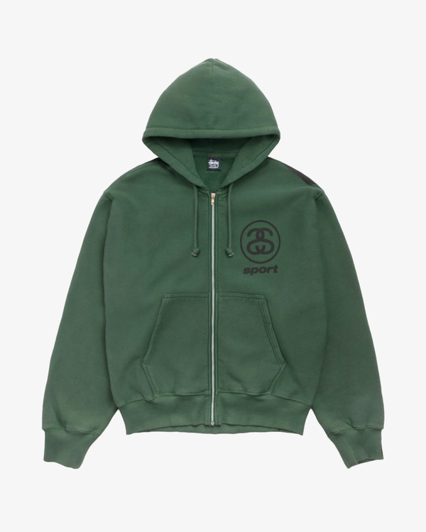 Stüssy - Men's Link Sport Gar. Dyed Zip Hood - (Pine)